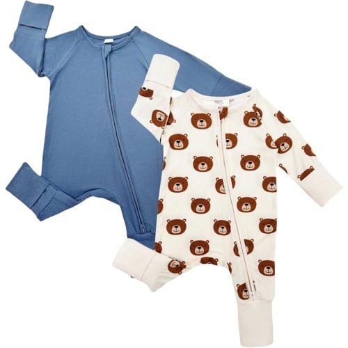 Bow Dream Bamboo Rayon Baby Pajamas Infant Sleepers Newborn Girl Boy Clothes Rompers Jumpsuit Outfit