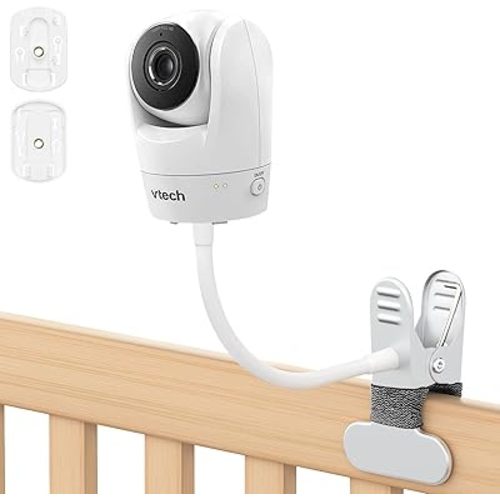 Flexible Baby Monitor Mount for Vtech VM819 /VM901 /Advanced HQ Max /VM919 /VM924 /VM320 /VM350 /VM546 /VM818 /VM923 etc, Baby Monitor Clip Clamp Mount – No Drilling, No Wall Damage, Portable Design