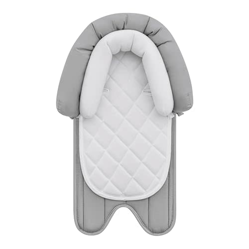 Pro Goleem Infant Car Seat Insert, Babybody Support for Toddler, Soft Minky Preemie Car Seat Insert, 2-in-1 Reversible, Perfect for Carseats, Strollers, Swings, White and Grey