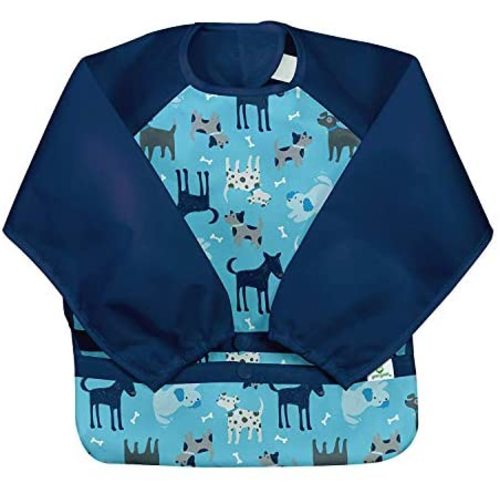 green sprouts Easy-wear Long Sleeve Bib | Waterproof Protection | Flipped Pocket, Soft Material, Easy Clean Smock