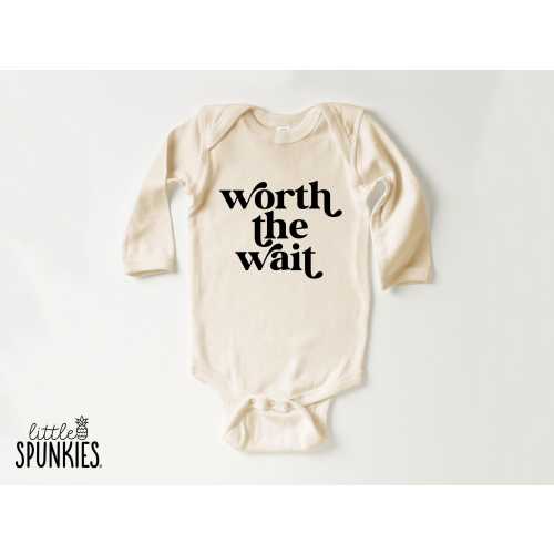 IVF Pregnancy Reveal Onesies® Brand, Worth the Wait Baby Bodysuit, Coming Home Outfit - CCL29182