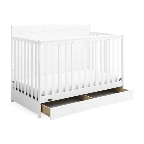 Graco Asheville 4-in-1 Convertible Crib with Drawer (White)