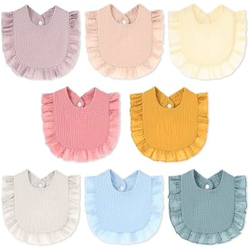 Baby Bibs Muslin Drool Teething Drooling Bibs for Baby Girl Boy Muslin Cotton