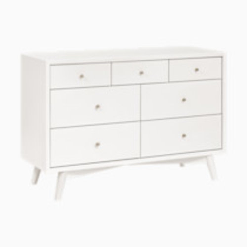 babyletto Palma 7-Drawer Assembled Double Dresser - Warm White