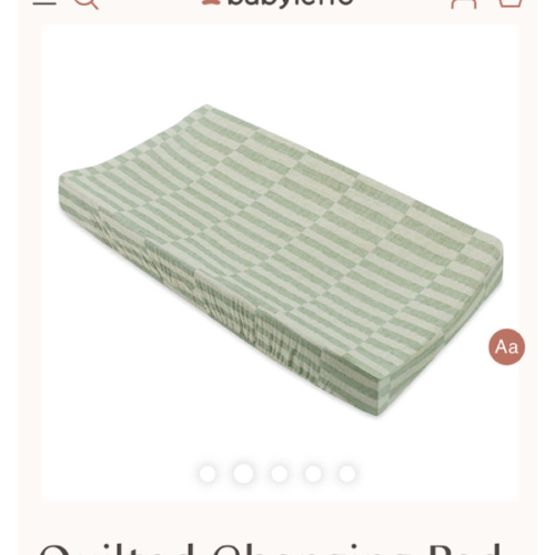 Babyletto Quilted Changing Pad Cover in GOTS Certified Organic Muslin Cotton