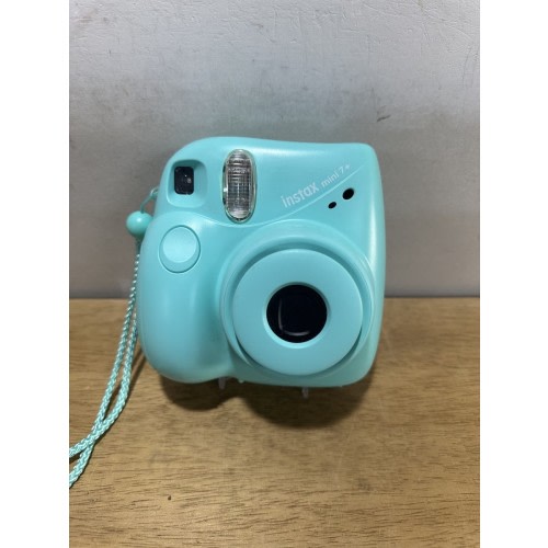 Fujifilm Instax Mini 7+ Camera Teal Blue Instant Film Photo Retro Polaroid