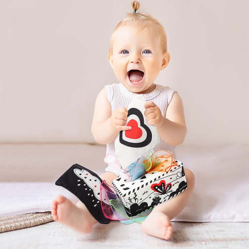 Lydiaunistar Baby Sensory Toys Tissue Box with Teether, Crinkle Paper & High Contrast Scarves - Infant Toddler Learning Developmental Toy for 0+ Months Soft Washable - Walmart.ca