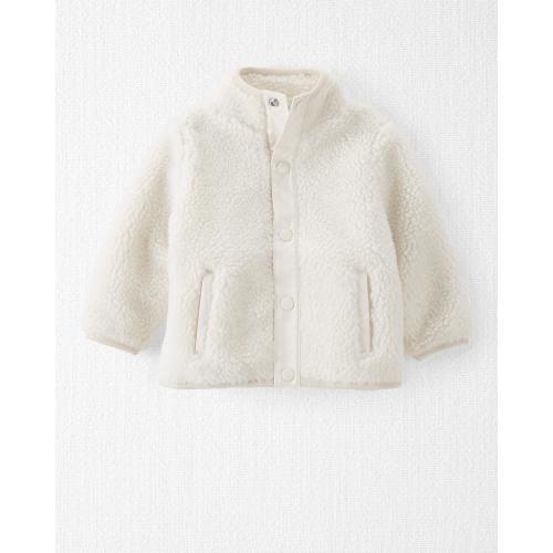 Baby Recycled Sherpa Jacket - Style,Light Cream