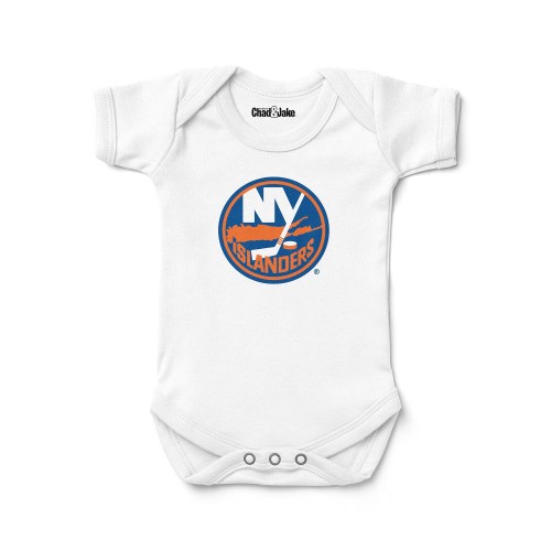 Newborn & Infant New York Islanders Chad & Jake White Logo Bodysuit