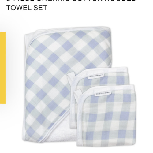 3-Piece Organic Cotton Hooded Towel Set, Tossed Skulls | Honest Baby Clothing