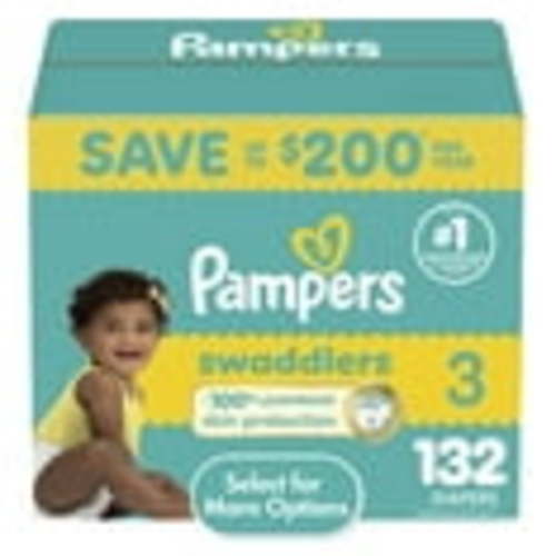 Pampers Swaddlers Baby Diapers Size 3, 132 Count (Select for More Options)