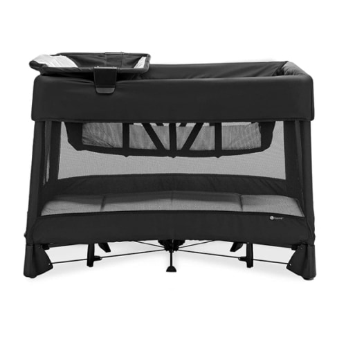4moms Breeze Plus Portable Playard with Removable Bassinet and Baby Changing Station, Easy One-Handed Setup, from The Makers of The mamaRoo