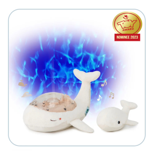 Tranquil Whale White | Projector Nightlight with White Noise Soothing Sounds – cloud.b