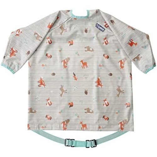 BIBaDO - Long Sleeve Baby Bibs - Babies & Toddlers 6-36 Months - Coverall Baby Led Weaning Bib - Easy Wipe, Soft & Waterproof