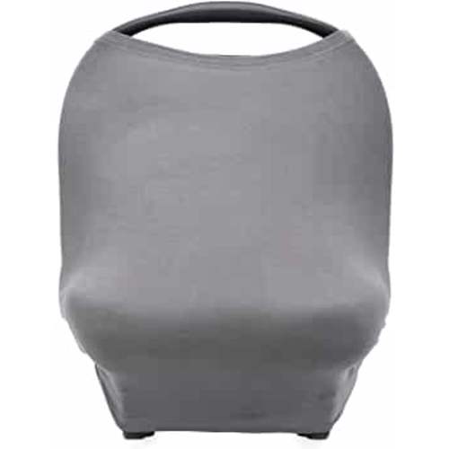 Parker Baby 4 in 1 Car Seat Cover for Girls and Boys - Stretchy Carseat Canopy, Nursing Cover, Grocery Cart Cover, High Chair Cover - Gray