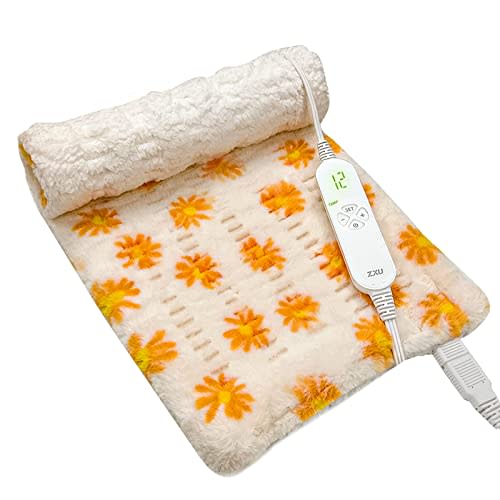 ZXU Heating Pad for Back Pain Relief- Ultra Soft Sherpa Heating Pad, XL King Size 12" x 24", with Moist Heat, 12 Heat Levels & 1-24H Auto Off,Stay on Function Hot Heated Pad, Machine Washable