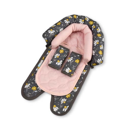 On the Goldbug Duo Head Support and Strap Cover Set Girls Daisy Print