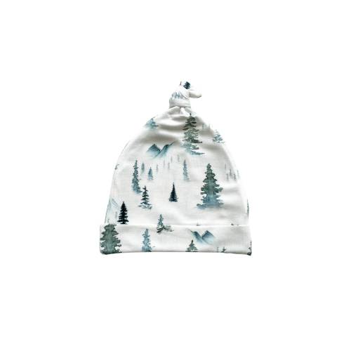 Forest Green Baby Hat, Newborn Hospital Baby Hat, gender neutral hat, tree baby hat, Baby Knot Hat, Forest knot hat