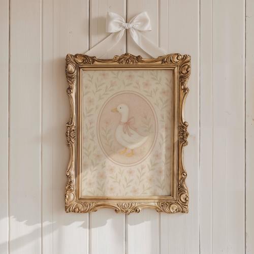 Vintage Duck Nursery Printable Girls Room Wall Art Muted Pink Duck Print Toddler Room Decor Baby Animal Pastel Nursery Wall Decor | 26