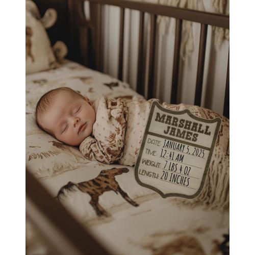 Rodeo Name Sign, Baby Name Sign, Hospital Sign, Birth Stats, Western, Baby Sign, Gift, Baby Gifts, Baby Shower, Birth Announcement, Rodeo