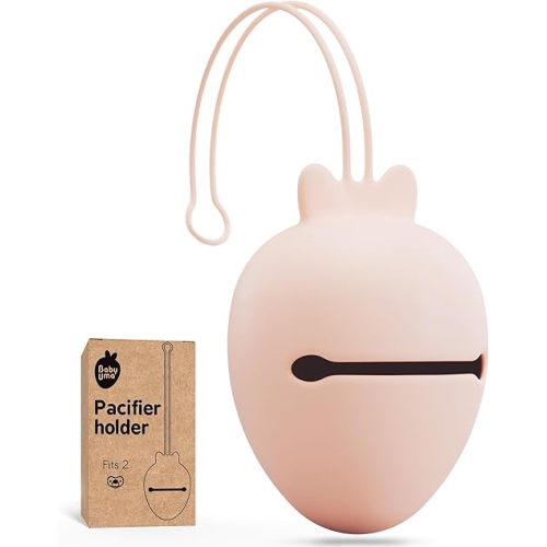 Baby Uma Silicone Pacifier Holder Case - BPA-Free, Dishwasher-Safe & Universal Pacifier Case for Diaper Bag, Fits 2 Pacis