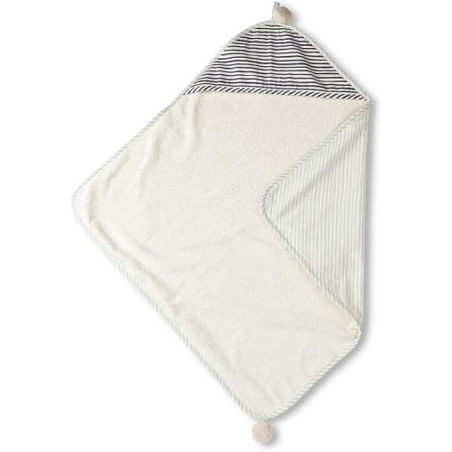 Pehr Stripes Away Hooded Towel - Sea, Multi