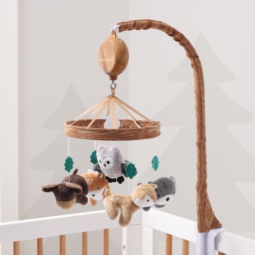 The Peanutshell Whimsical Woodland Baby Musical Crib Mobile