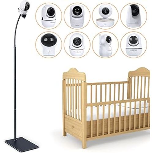 Baby Monitor Mount, Baby Monitor Floor Stand Compatible with Infant Optics DXR-8 Pro,Nanit Pro,HelloBaby,Єufy,Vava,Vtech,ANMEATE Baby Monitor Camera, Adjustable Height Baby Monitor Holder