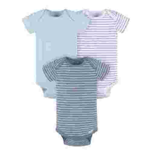 Gerber Baby Neutral Short Sleeve Bodysuits, 3-Pack, Sizes Newborn - 24 Months