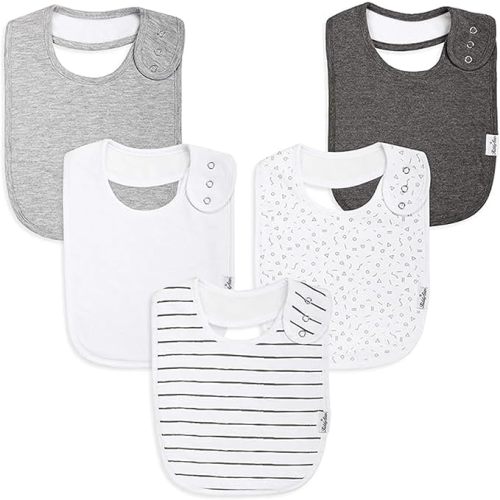 Baby Bandana Bibs - Elegant Grey(5 Pack)
