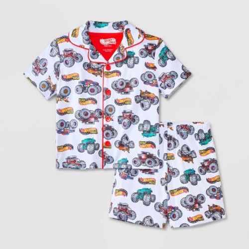 Toddler Boys' 2pc Hot Wheels Coat Pajama Set - Gray 3T