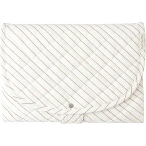 Organic Portable Changing Pad GOTS Certified Organic Cotton Fill Portable Diaper Changing Mat Diaper Clutch Changing Station Kit Compact Travel Pad (33"x34", Oat Stripes)