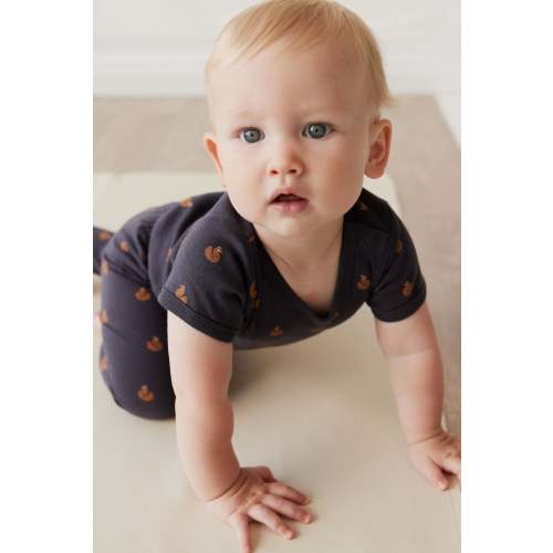 Organic Cotton Hudson Short Sleeve Bodysuit - Fox Cubs Constellation