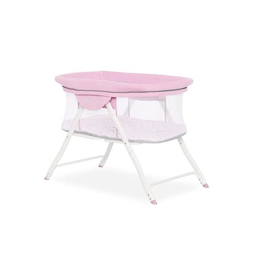 Dream On Me Poppy Traveler Portable Bassinet in Purple and Pink, Lightweight, Spacious and Convenient Mesh Design, JPMA Certified, Easy to Clean and Fold Baby Bassinet - Carry Bag Included