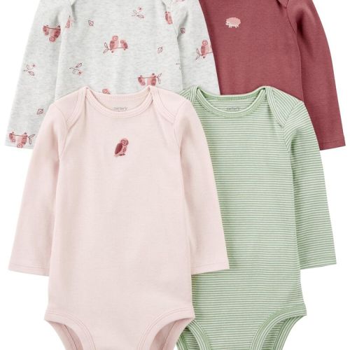 multi Baby 4-Pack Long-Sleeve Bodysuits | Carter’s Oshkosh Canada