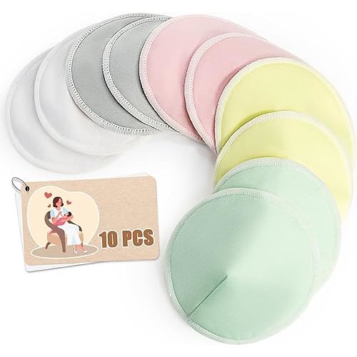 RAINFLOW 10 PCS Reusable Nursing Pads