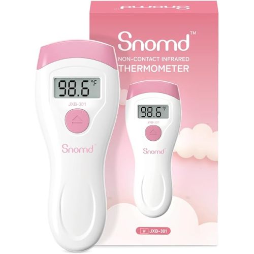 Non-Touch Forehead Thermometer, Digital 2-in-1 Infrared Thermometer for Adults, Kids, and Babies with Fever Alarm, Instant Reading, Medical-Grade Accuracy