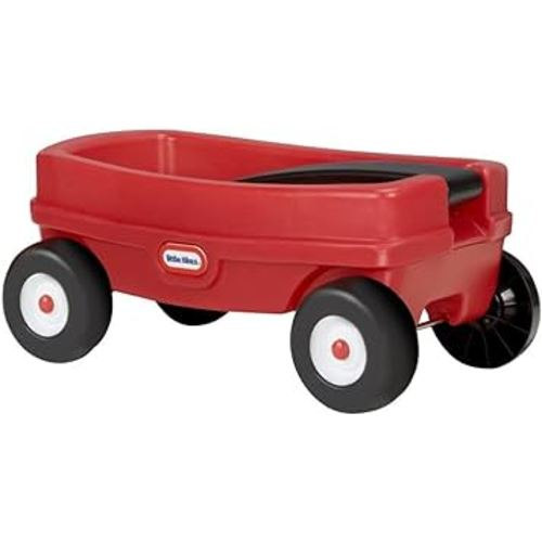 Little Tikes Lil' Wagon – Red And Black, Indoor and Outdoor Play, Easy Assembly, Made Of Tough Plastic Inside and Out, Handle Folds For Easy Storage | Kids 18