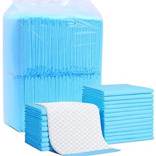 OBYFGILY 100 Pack Disposable Changing Pads, Portable Diaper Change Pad for Baby, Super Absorbent Leak-Proof Incontinence Bed Table Pee Mat for Travel and Home