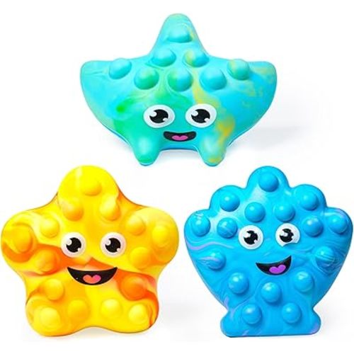 Tub Works® Tub Poppers™ Popping Kids & Toddler Bath Toys, 3 Pack | Push, Poke, Squish & Pop it Fidget Toys for The Bathtub | Irresistible Bubbles with Satisfying 'Pops' | Multi Sensory Kids Bath Toys
