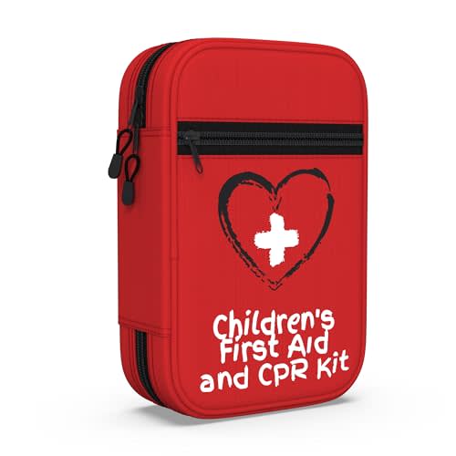 Small, First Aid and CPR Kit for children, toddler, and kids. Large Variety of Bandages to fit your childs injuries. Perfect travel first aid kit, Diaper Bag, Backpack, Car, and More. Quick and Effect