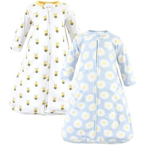 Hudson Baby Unisex Baby Cotton Long-Sleeve Wearable Sleeping Bag, Sack, Blanket