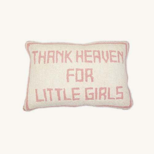 Thank Heaven Embroidered Pillow (Girl) - Two's Company