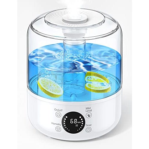 Humidifiers for Bedroom, 2.5L Ultrasonic Cool Mist Humidifiers for Baby Home Plants, Large-capacity Air Humidifier Running All Day