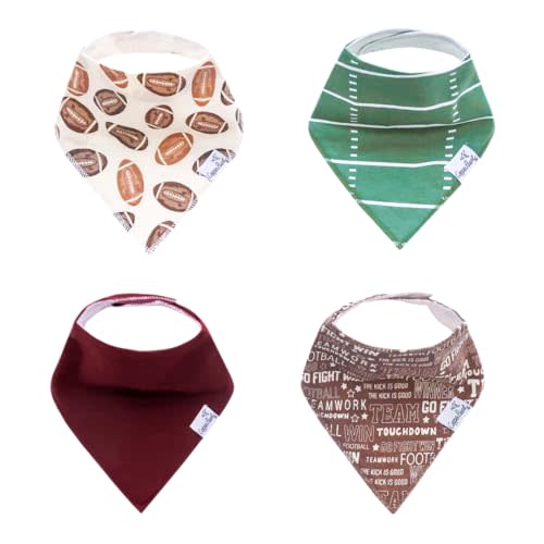 Copper Pearl Baby Bandana Bibs - 4 Pack Soft Cotton Bibs for Drooling & Teething, Absorbent, Adjustable Fit, Many Styles