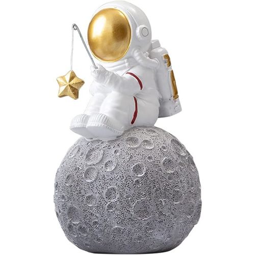 BUTILIVEEN Astronaut Decor, Astronaut Fishing Star Figurines, Space Themed Bedroom Decor, Desktop Decor, Shelf Decor, Gifts for Space Lovers, Gifts for Christmas
