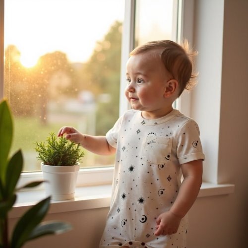 Baby Romper - Celestial | 100% Organic - Finn + Emma