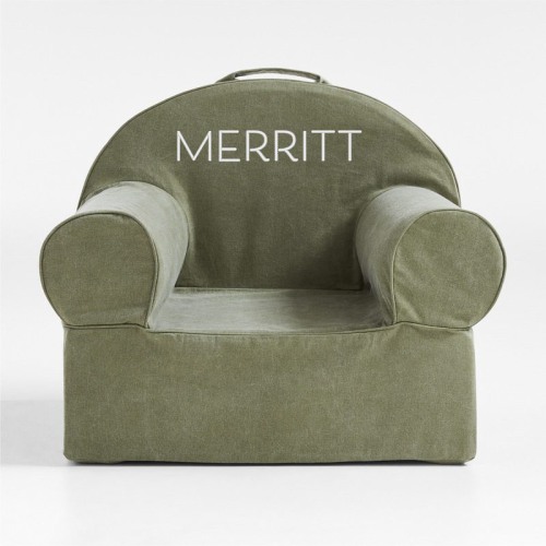 Personalized Large Cyprus Green Kids Lounge Nod Chair
