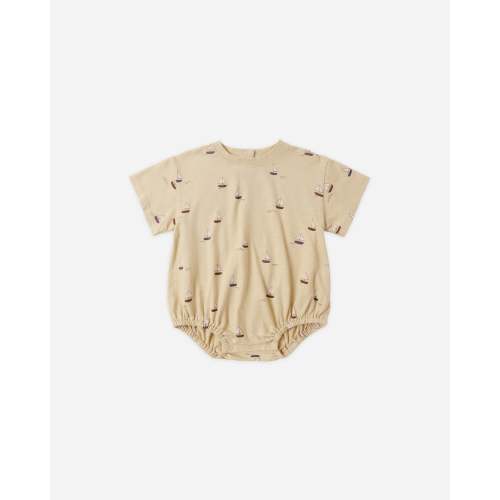 Relaxed Bubble Romper Sailboats