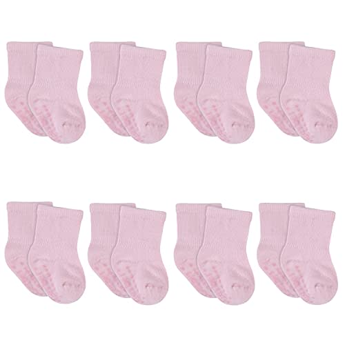 Gerber Baby 8-Pack Wiggle-Proof Jersey Crew Socks